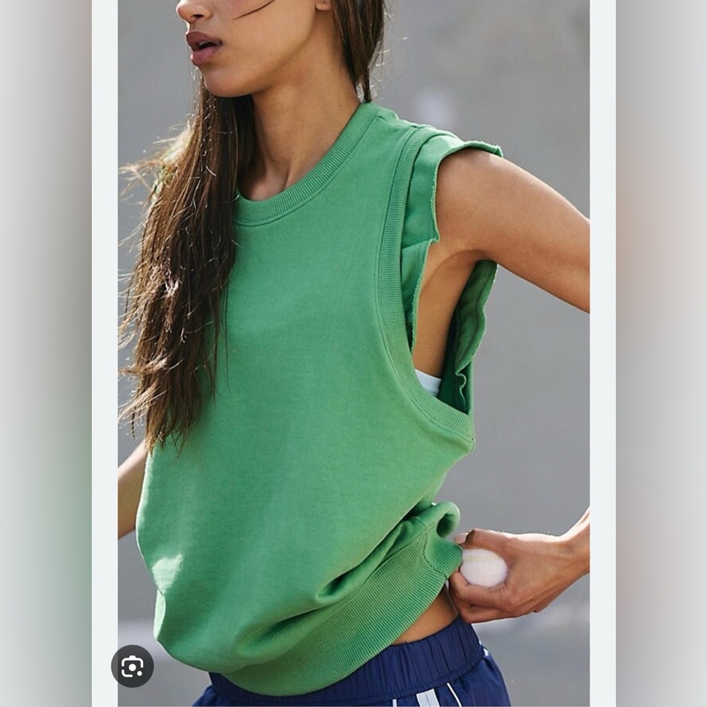 NWT FP MOVEMENT by FREE PEOPLE Flutter Tank Top Size XS Green